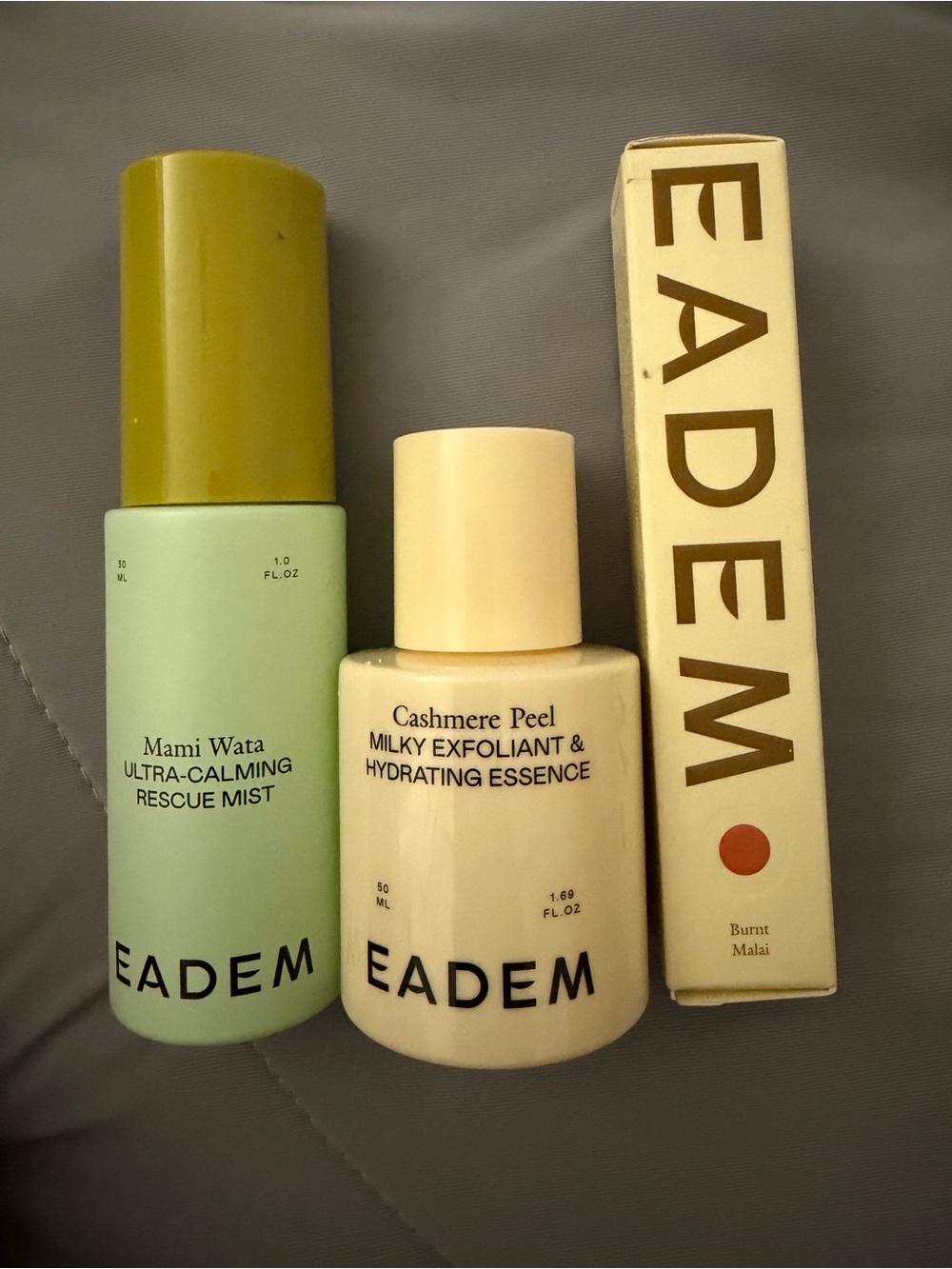 EADEM Cashmere Peel Milky Exfoliant - Hydrating Essence - Cream & Lip Balm